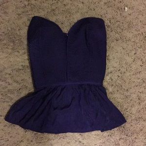 Parker bustier strapless silk top